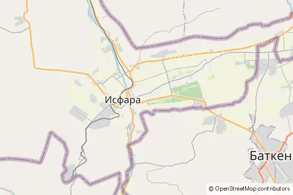 Mapa Isfara