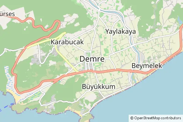 Mapa Demre (Kale)