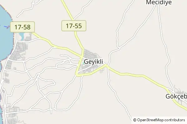 Mapa Geyikli