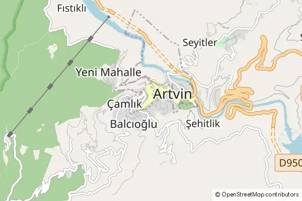 Mapa Artvin