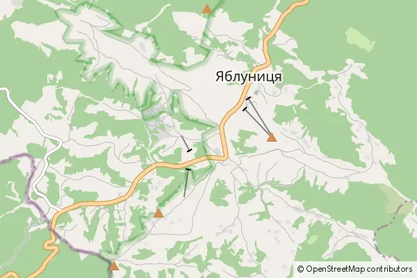 Mapa Yablunytsya