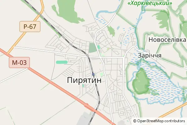 Mapa Pyryatyn