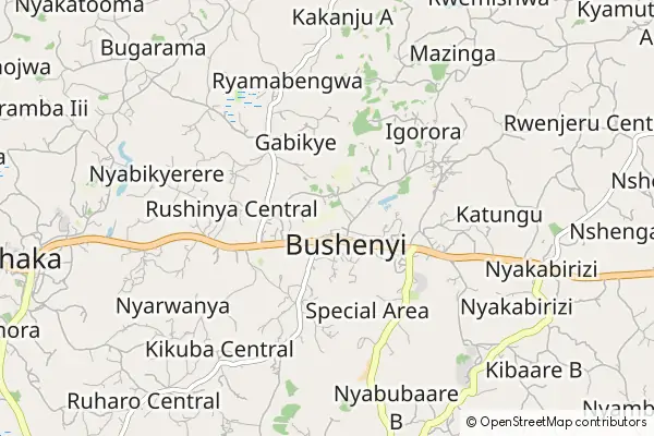 Mapa Bushenyi