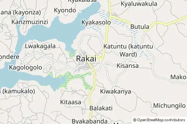 Mapa Rakai Town