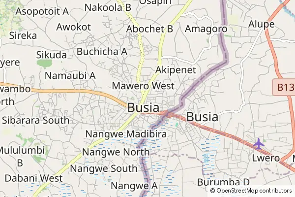 Mapa Busia