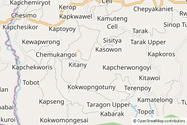 Mapa Kapchorwa