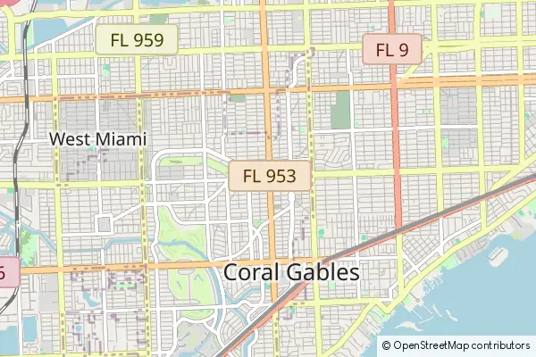 Mapa Coral Gables