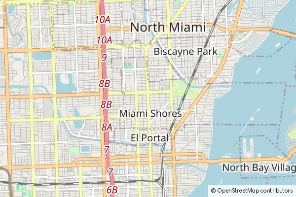 Mapa Miami Shores