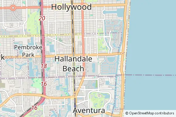 Mapa Hallandale Beach