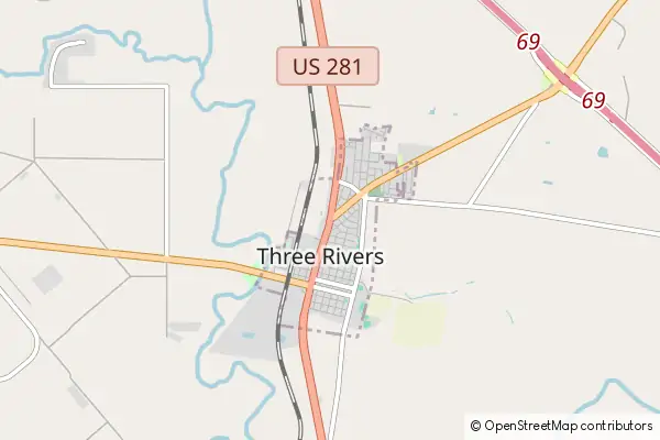 Mapa Three Rivers