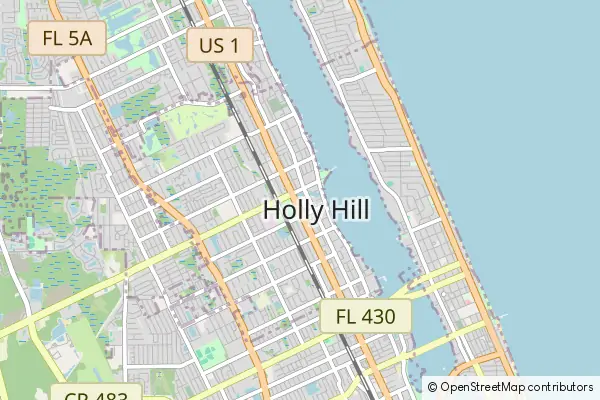 Mapa Holly Hill