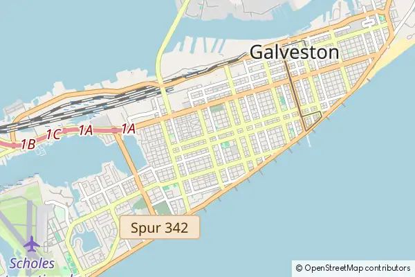 Mapa Galveston