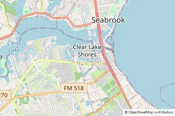 Mapa Clear Lake Shores