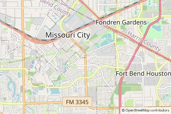 Mapa Missouri City