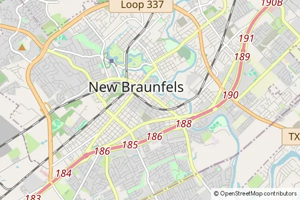 Mapa New Braunfels