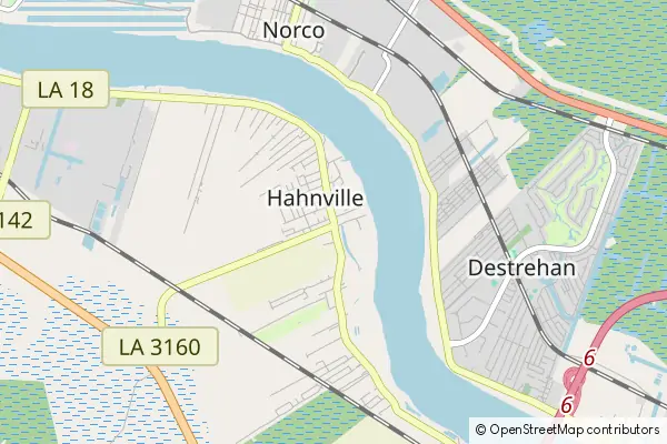 Mapa Hahnville