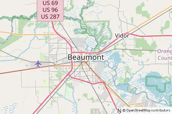 Mapa Beaumont