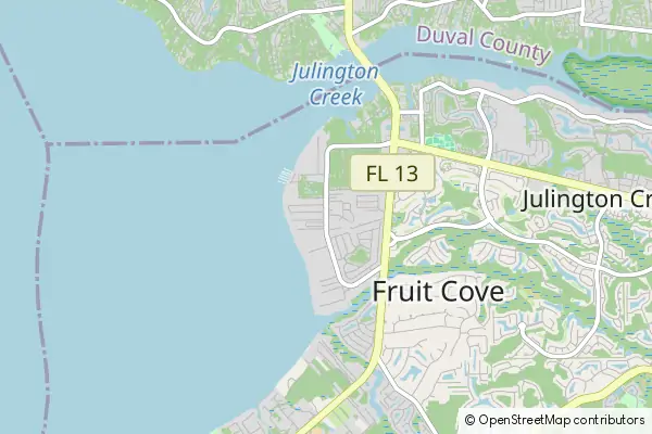 Mapa Fruit Cove