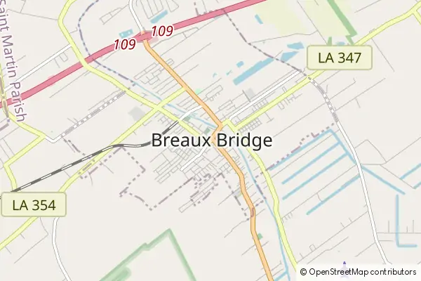 Mapa Breaux Bridge