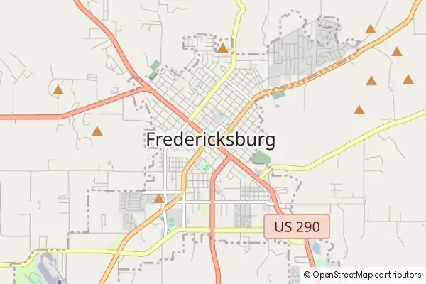 Mapa Fredericksburg