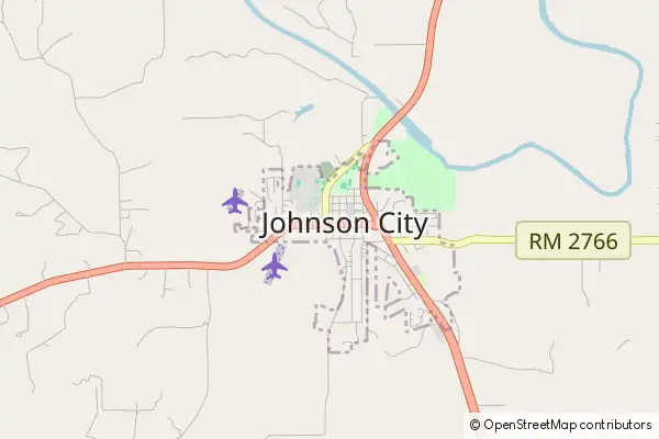 Mapa Johnson City