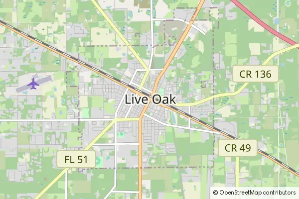 Mapa Live Oak