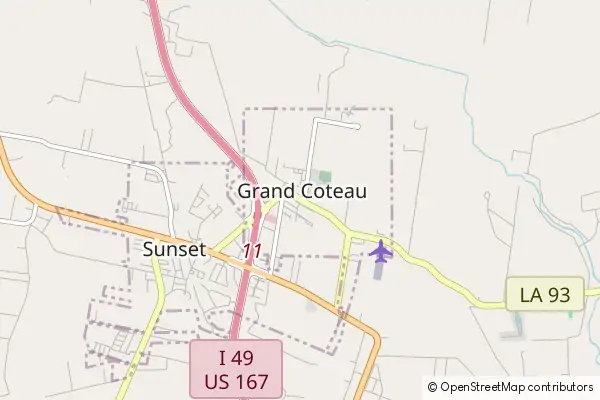 Mapa Grand Coteau