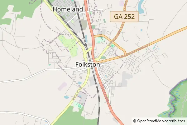 Mapa Folkston