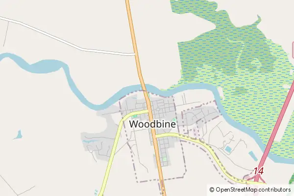 Mapa Woodbine