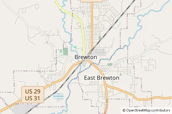 Mapa Brewton