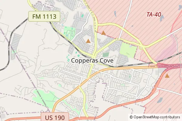 Mapa Copperas Cove