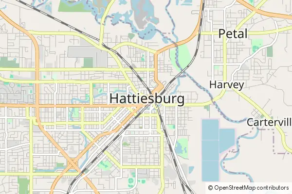 Mapa Hattiesburg