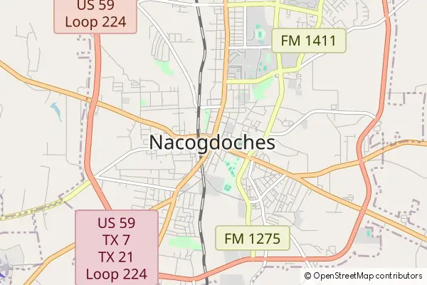 Mapa Nacogdoches