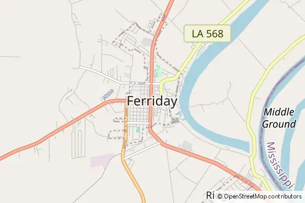 Mapa Ferriday