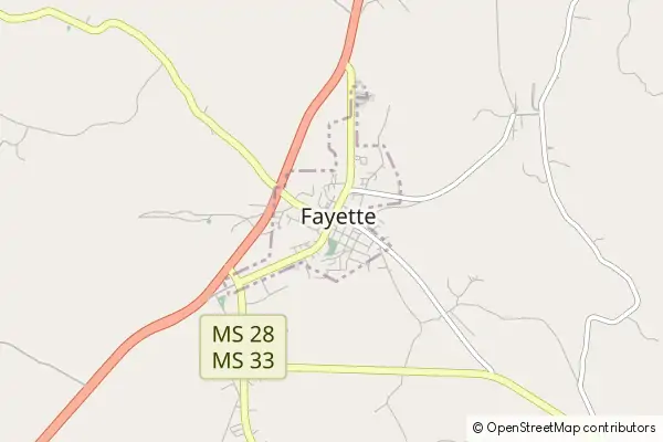 Mapa Fayette