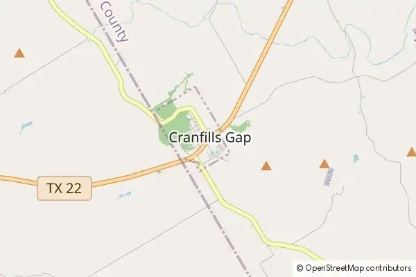 Mapa Cranfills Gap