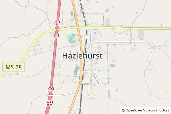 Mapa Hazlehurst