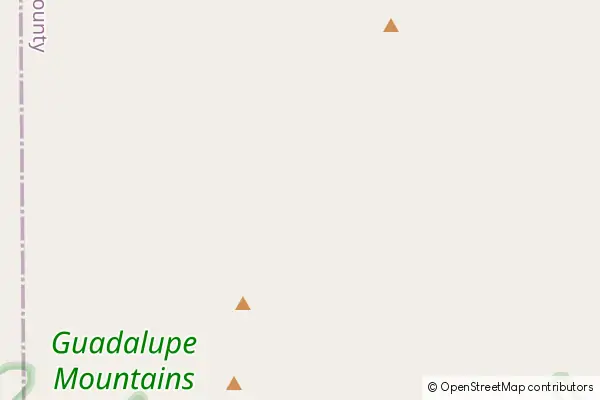 Mapa Park Narodowy Guadalupe Mountains