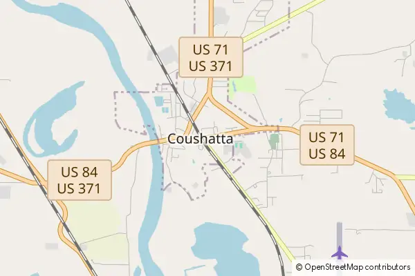 Mapa Coushatta