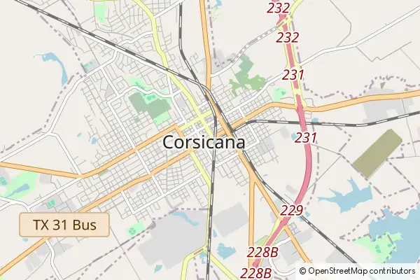 Mapa Corsicana