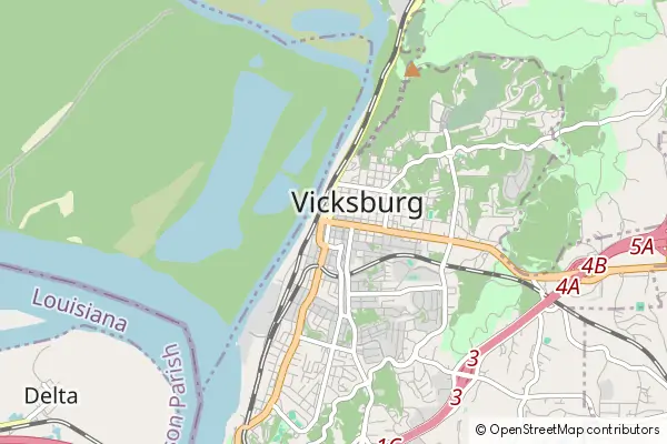 Mapa Vicksburg