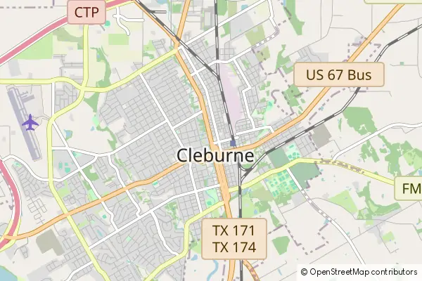 Mapa Cleburne