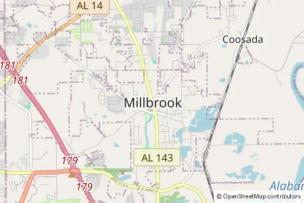 Mapa Millbrook