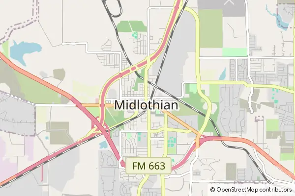 Mapa Midlothian