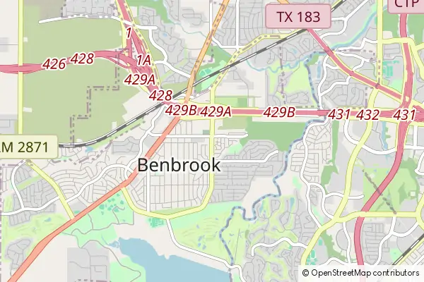 Mapa Benbrook