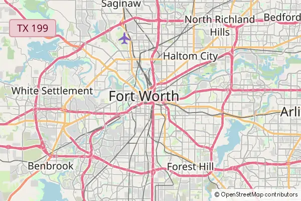 Mapa Fort Worth