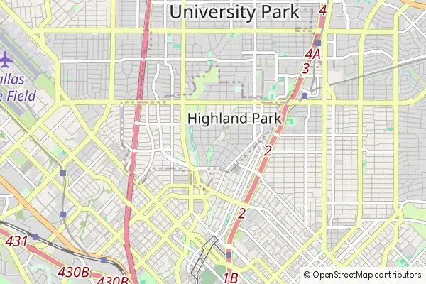 Mapa Highland Park