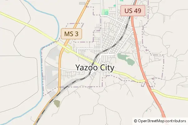 Mapa Yazoo City