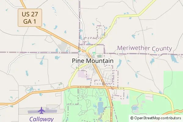 Mapa Pine Mountain