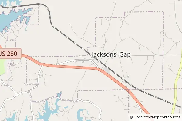 Mapa Jacksons Gap